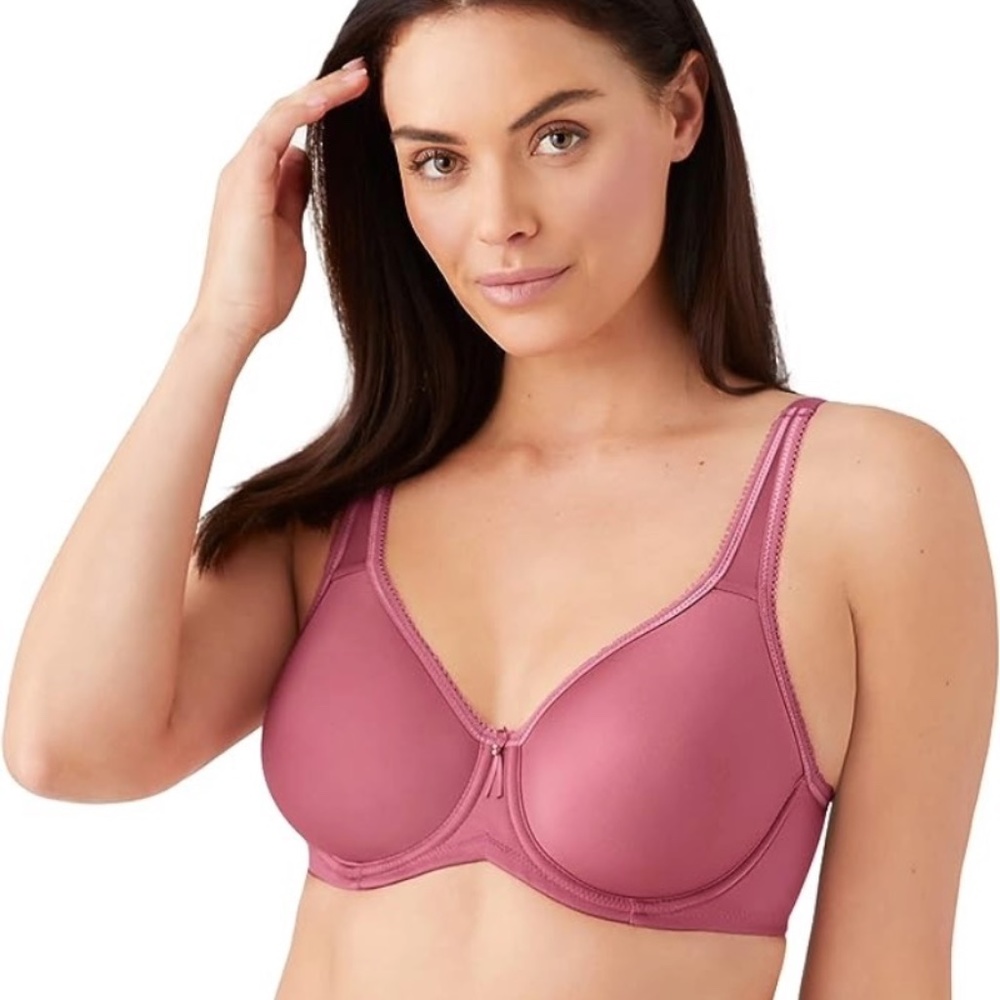 WACOAL Basic Beauty Underwire T-Shirt Bra 853192 Size 38C Rose Wine, New!